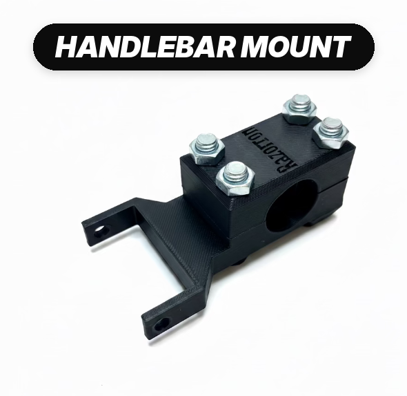 Razorron handlebar mount bracket for Baja lights with mounting bolts