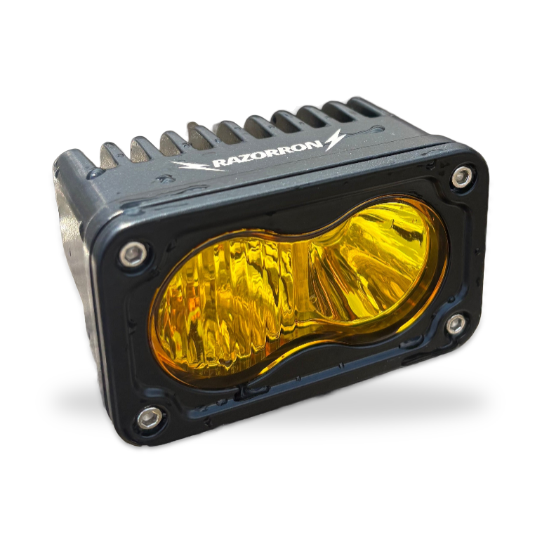 Razorron dual LED Baja light with yellow amber lens
